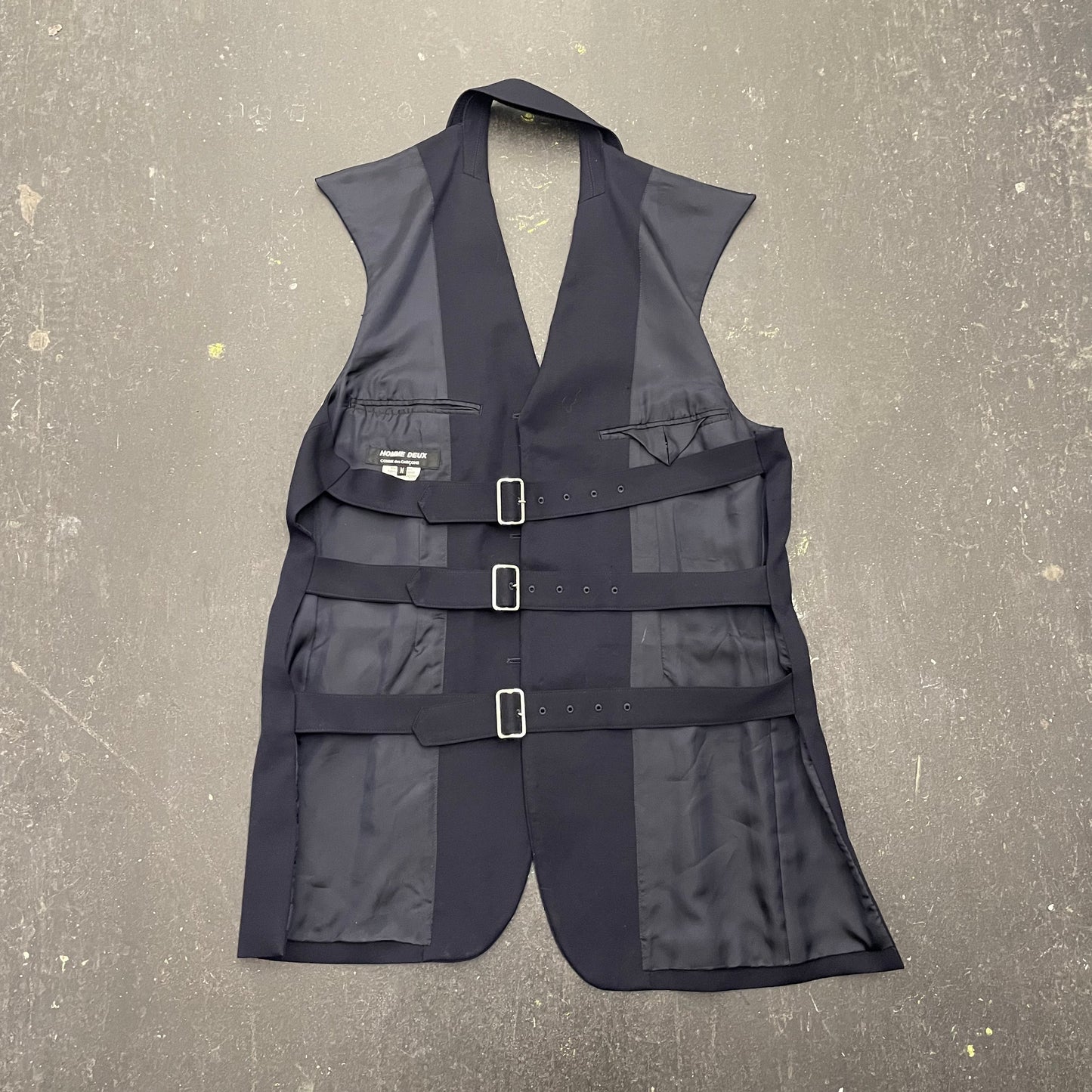 Comme Des Garcons Homme Deux Backless Buckle Waistcoat