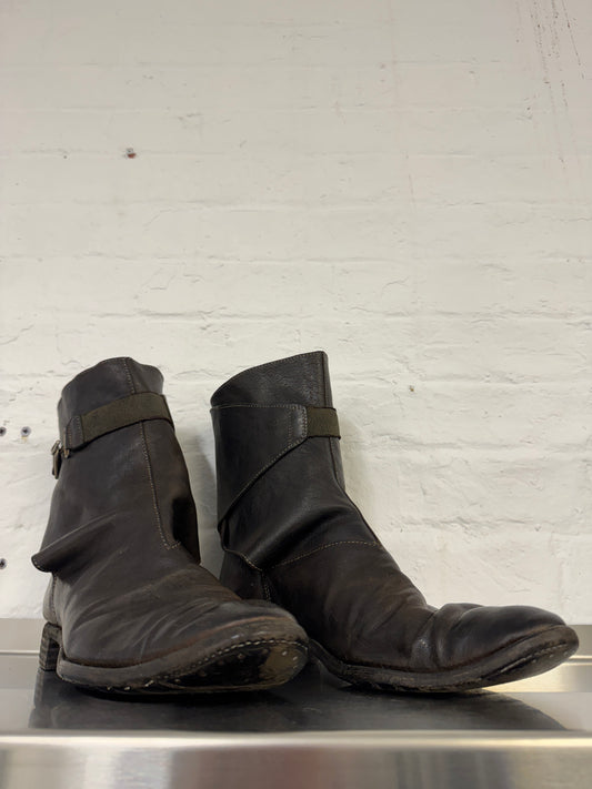 Carol Christian Poell Layered Fold Buckle Boots