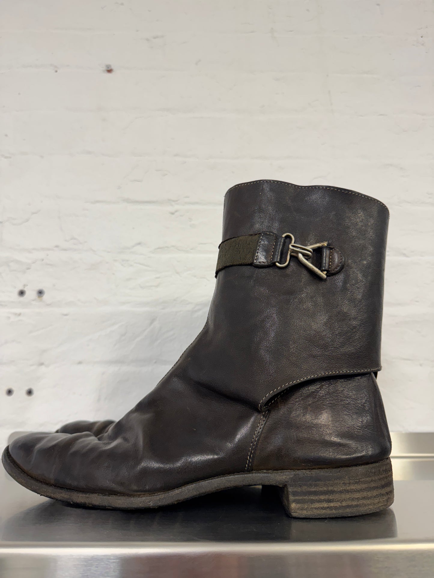 Carol Christian Poell Layered Fold Buckle Boots