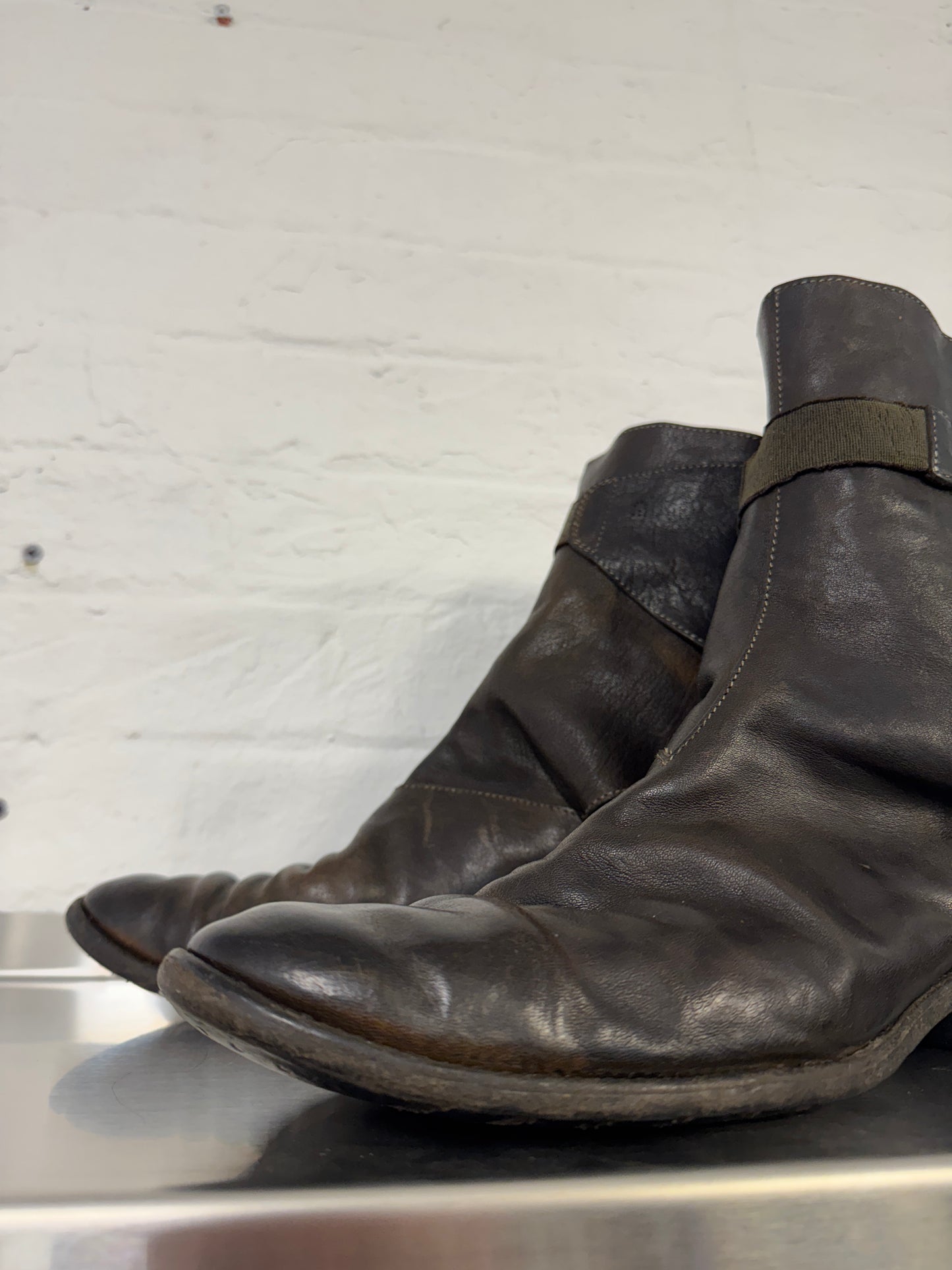 Carol Christian Poell Layered Fold Buckle Boots