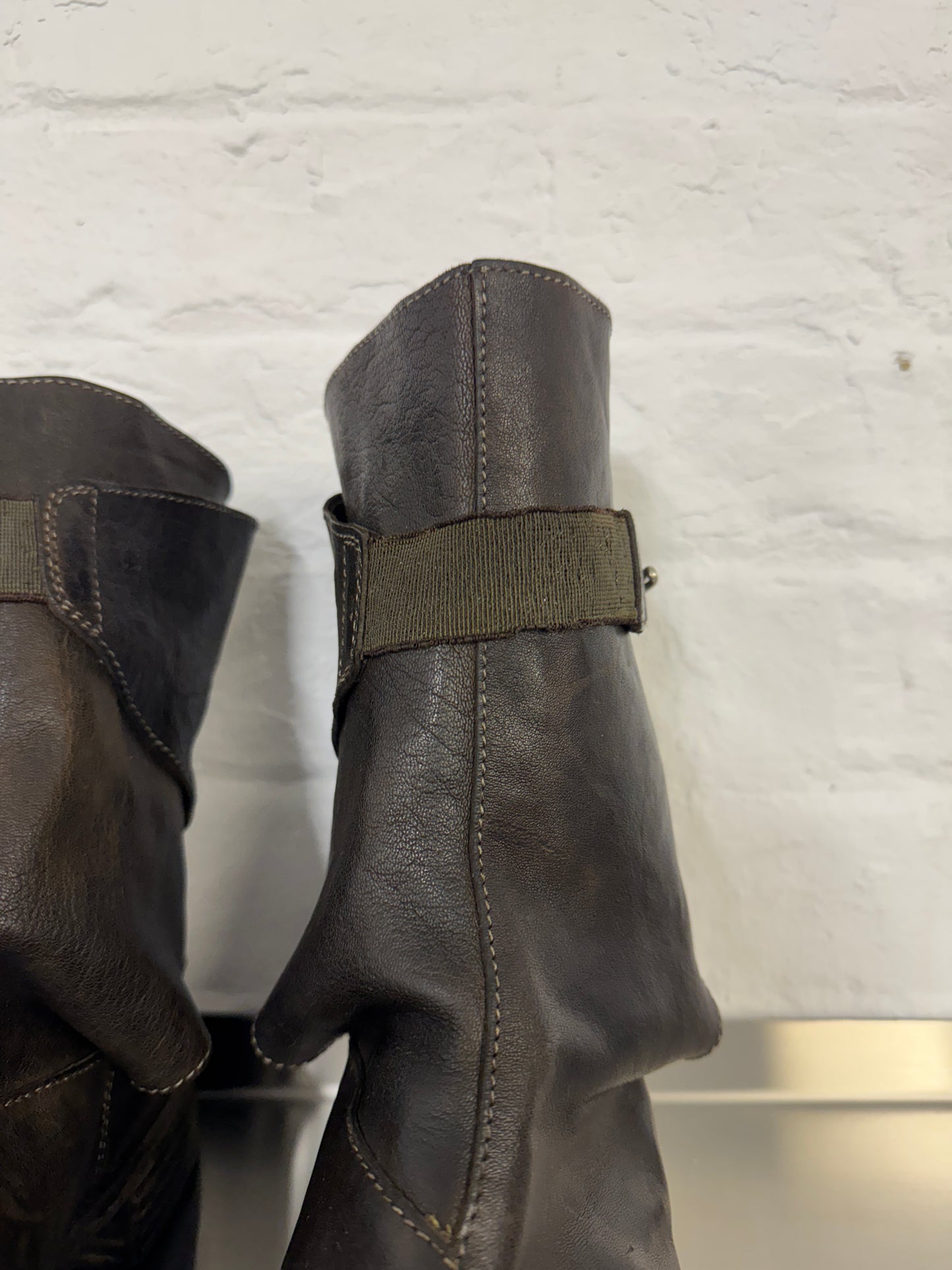Carol Christian Poell Layered Fold Buckle Boots