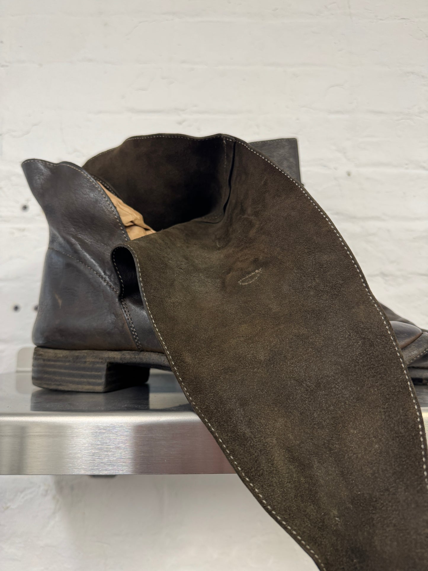 Carol Christian Poell Layered Fold Buckle Boots