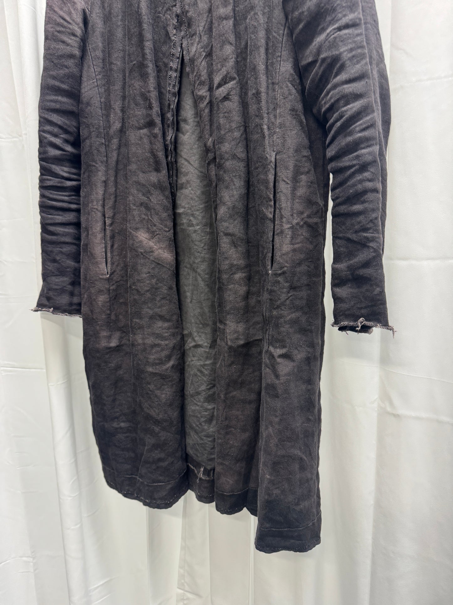 Carpe Diem 2005W Maurizio Altieri Layered Thick Linen Fold Collar Coat