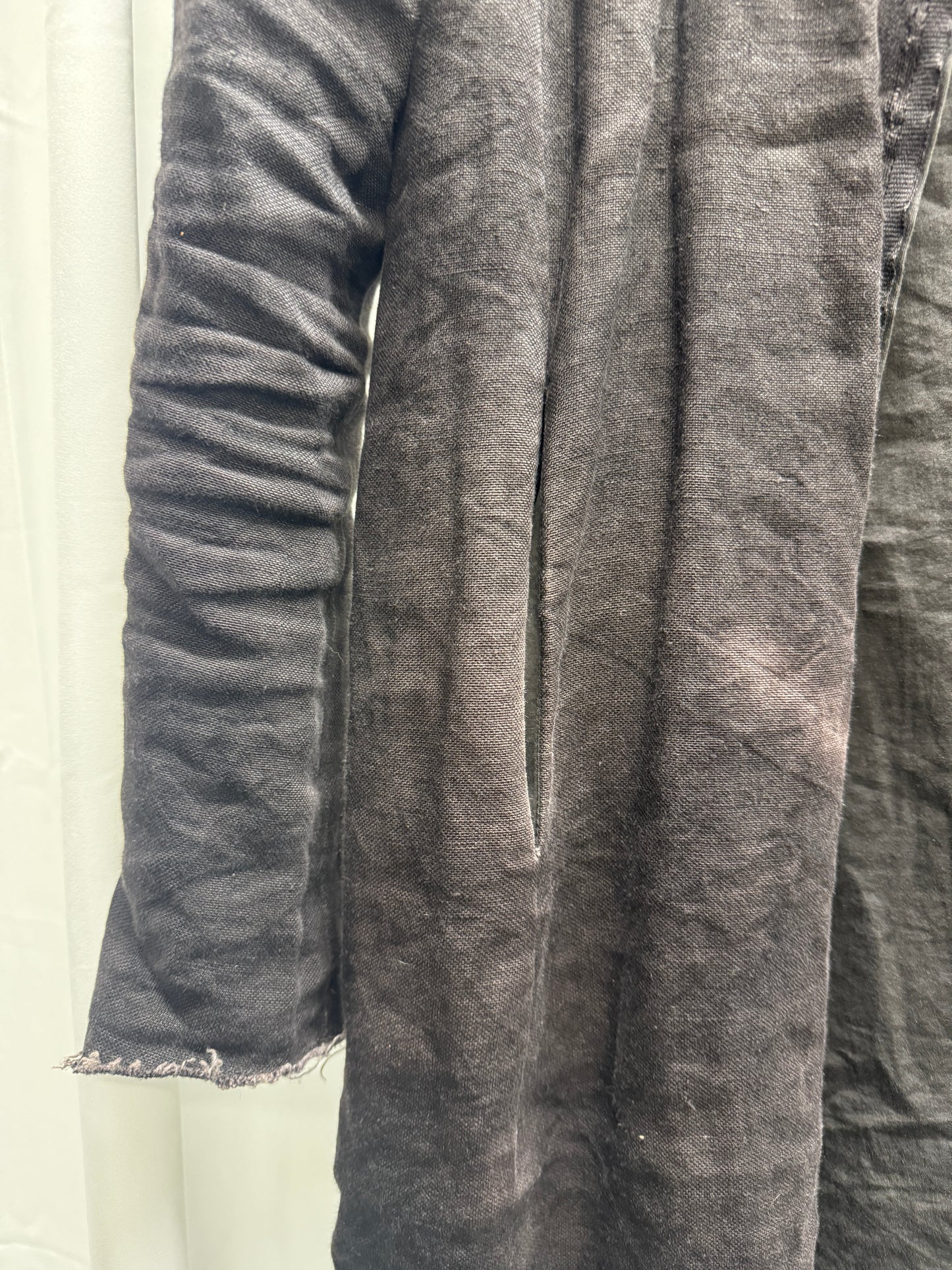 Carpe Diem 2005W Maurizio Altieri Layered Thick Linen Fold Collar Coat