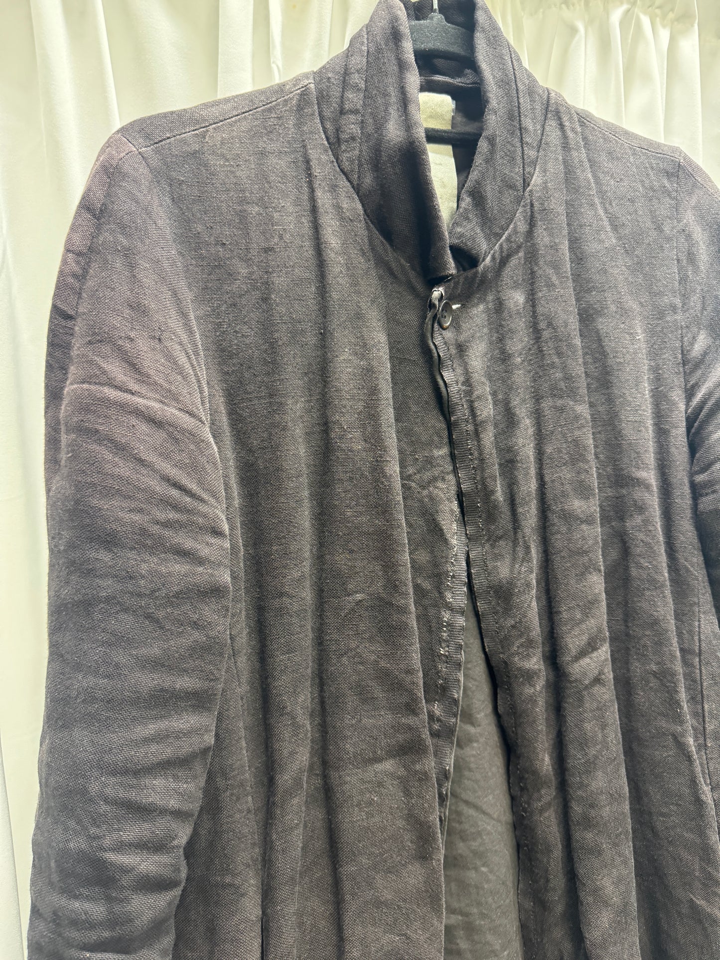 Carpe Diem 2005W Maurizio Altieri Layered Thick Linen Fold Collar Coat