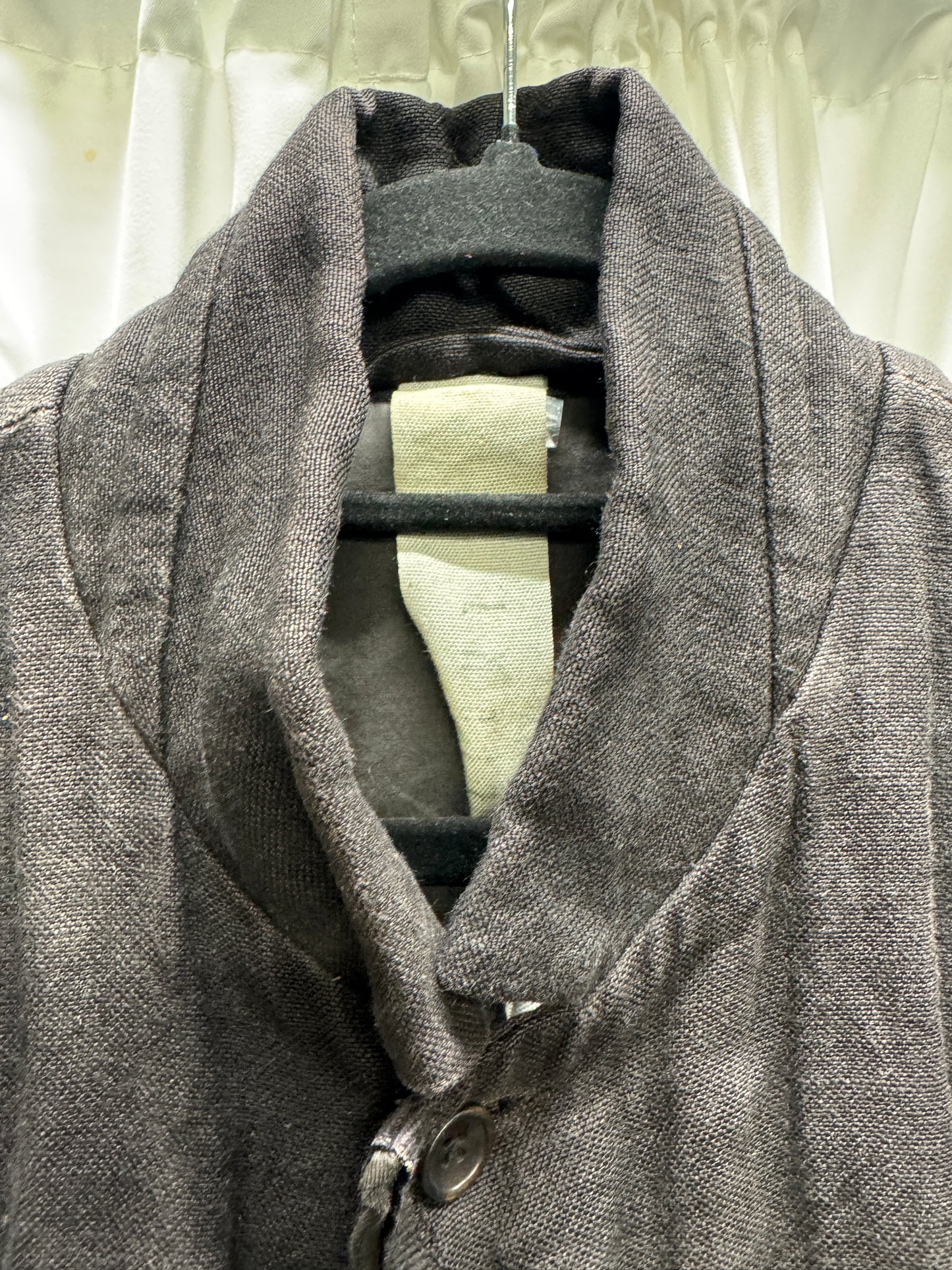 Carpe Diem 2005W Maurizio Altieri Layered Thick Linen Fold Collar Coat