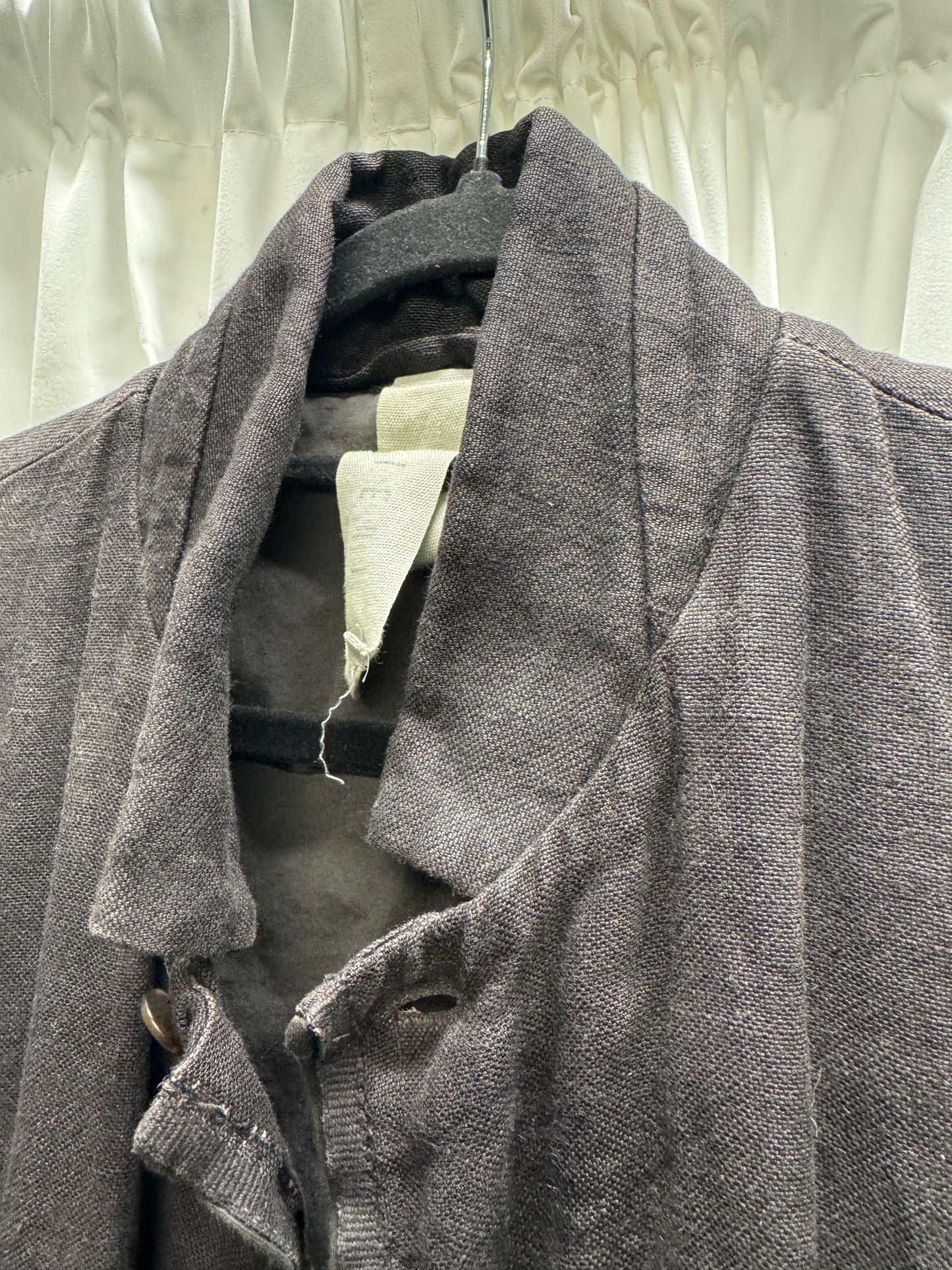 Carpe Diem 2005W Maurizio Altieri Layered Thick Linen Fold Collar Coat