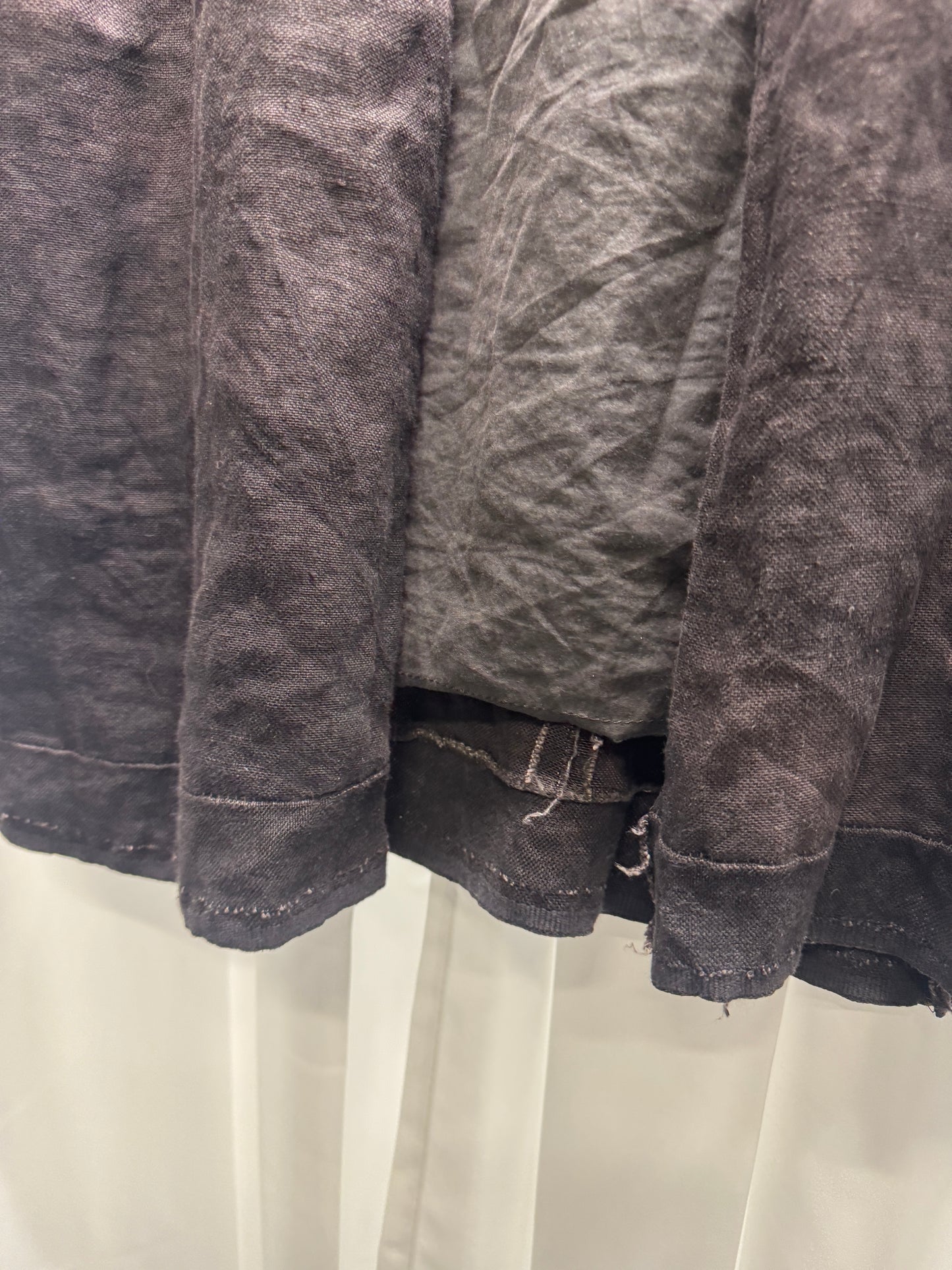 Carpe Diem 2005W Maurizio Altieri Layered Thick Linen Fold Collar Coat