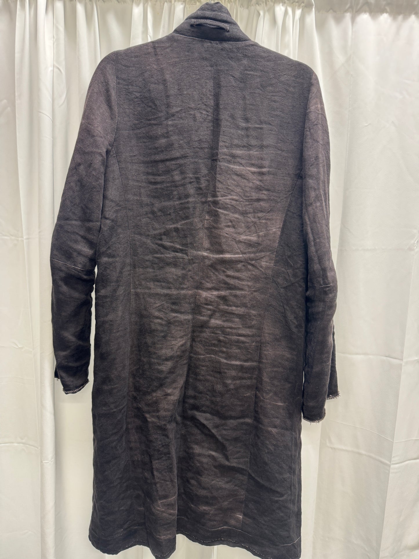 Carpe Diem 2005W Maurizio Altieri Layered Thick Linen Fold Collar Coat
