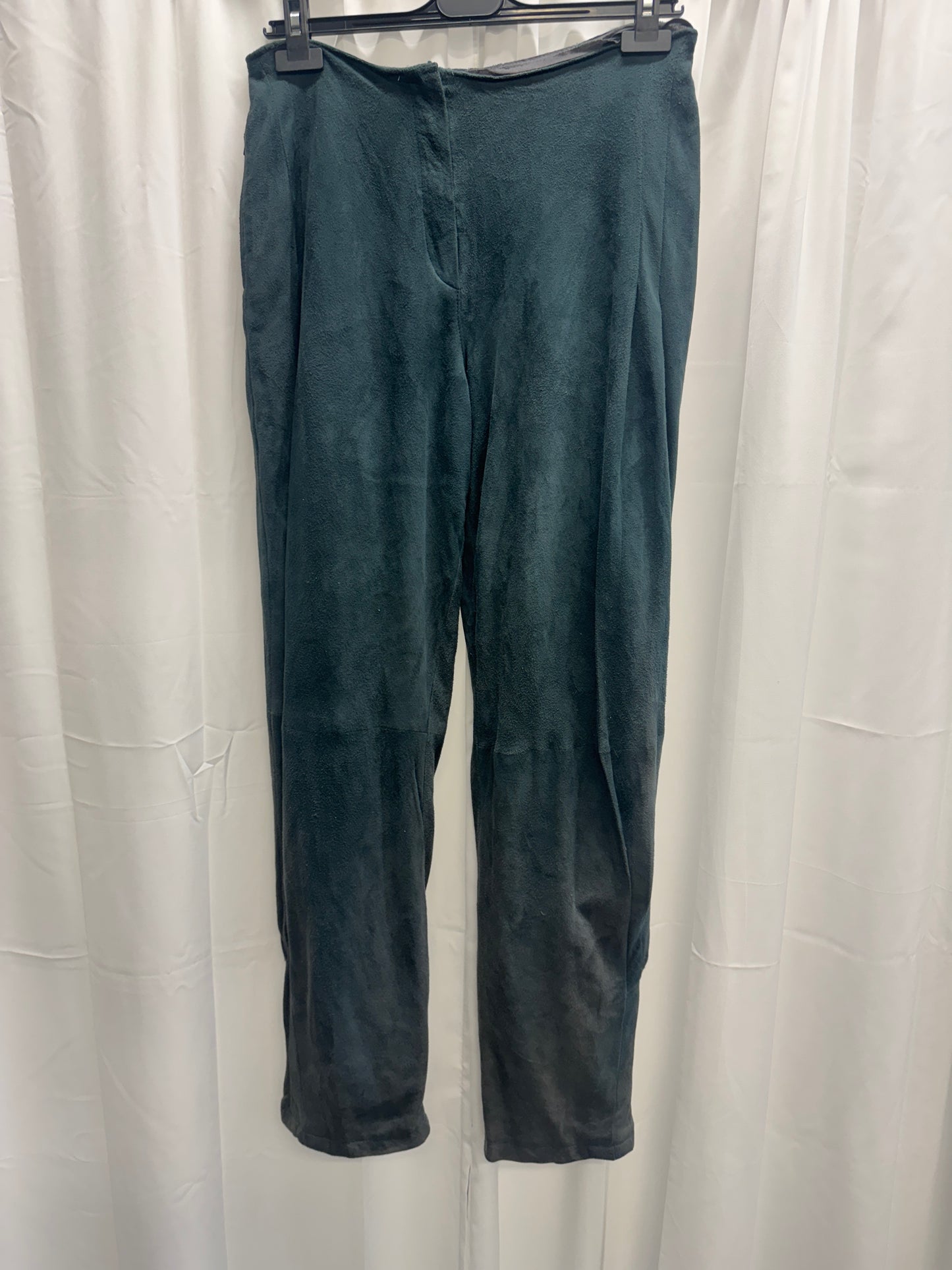 raw suede pleated antique trouser