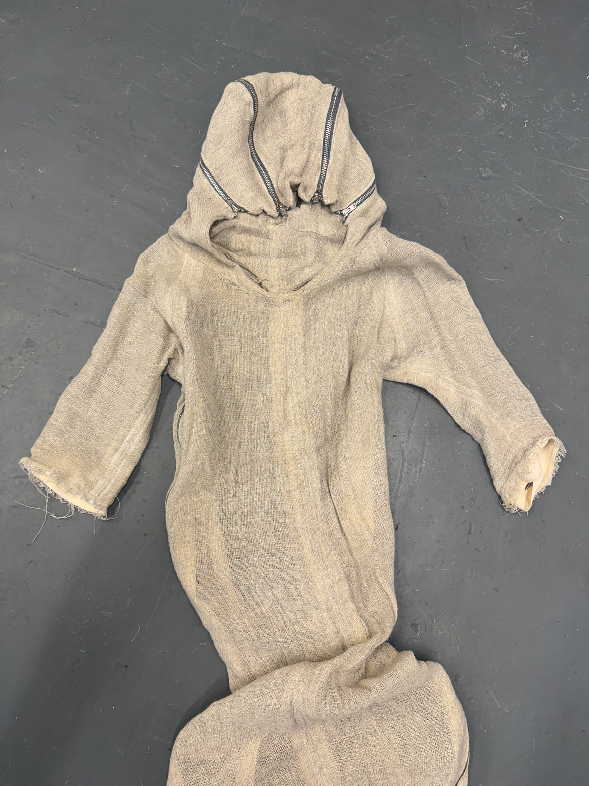olubiyi thomas spine pleat multi zipper hooded dress
