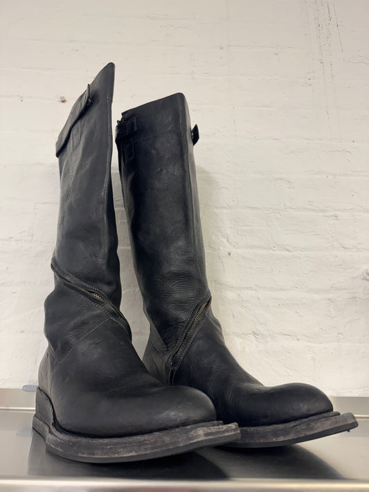 Nicolas Andreas Taralis AW10 Knee High Spiral Zip Riding Boots