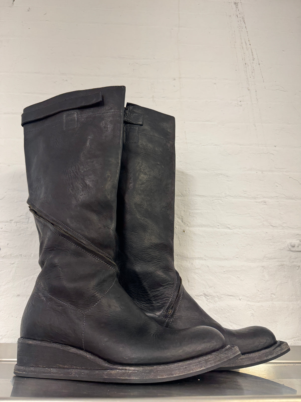 Nicolas Andreas Taralis AW10 Knee High Spiral Zip Riding Boots