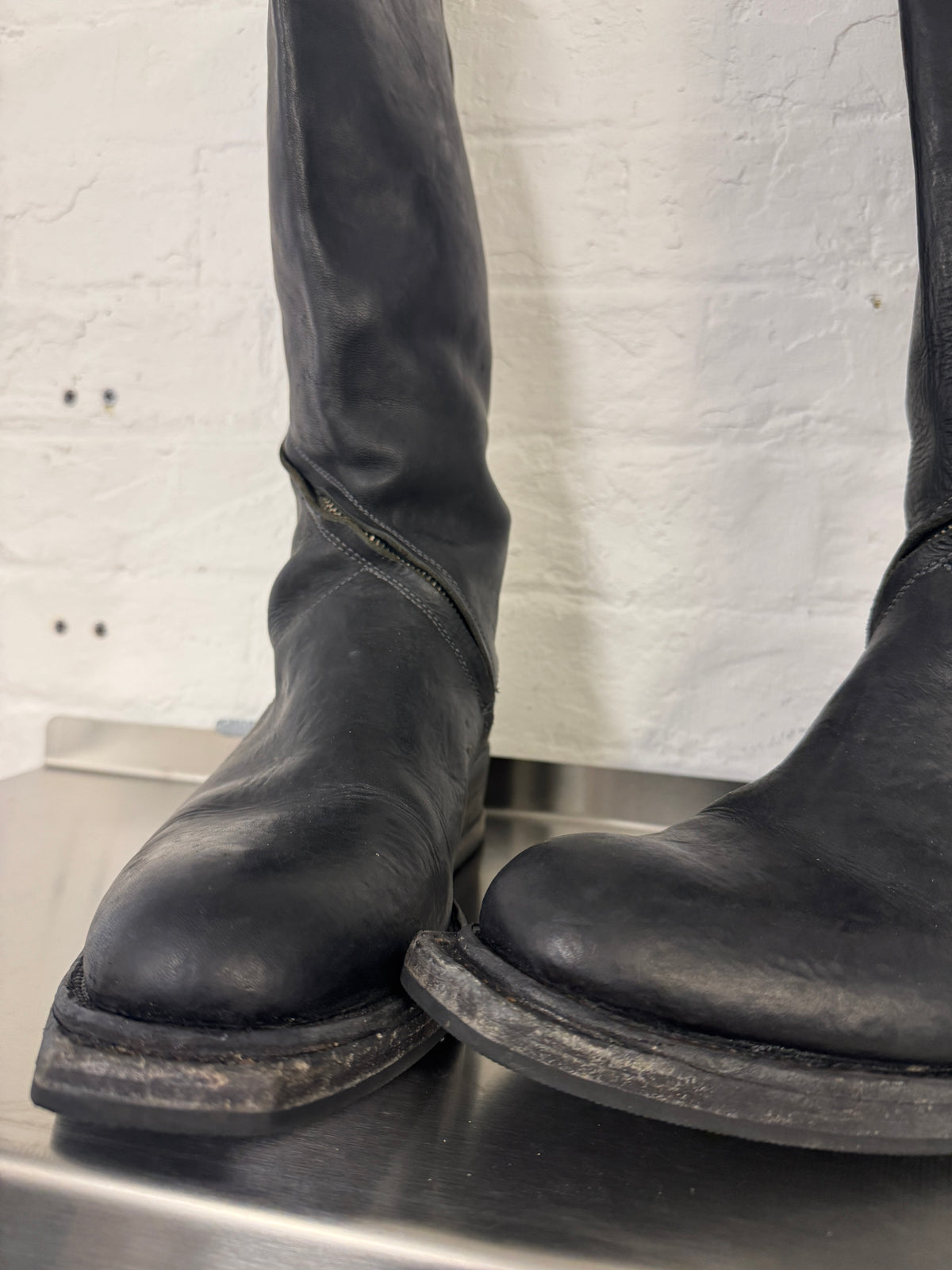 Nicolas Andreas Taralis AW10 Knee High Spiral Zip Riding Boots