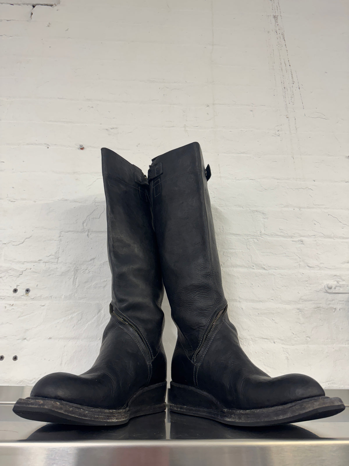 Nicolas Andreas Taralis AW10 Knee High Spiral Zip Riding Boots