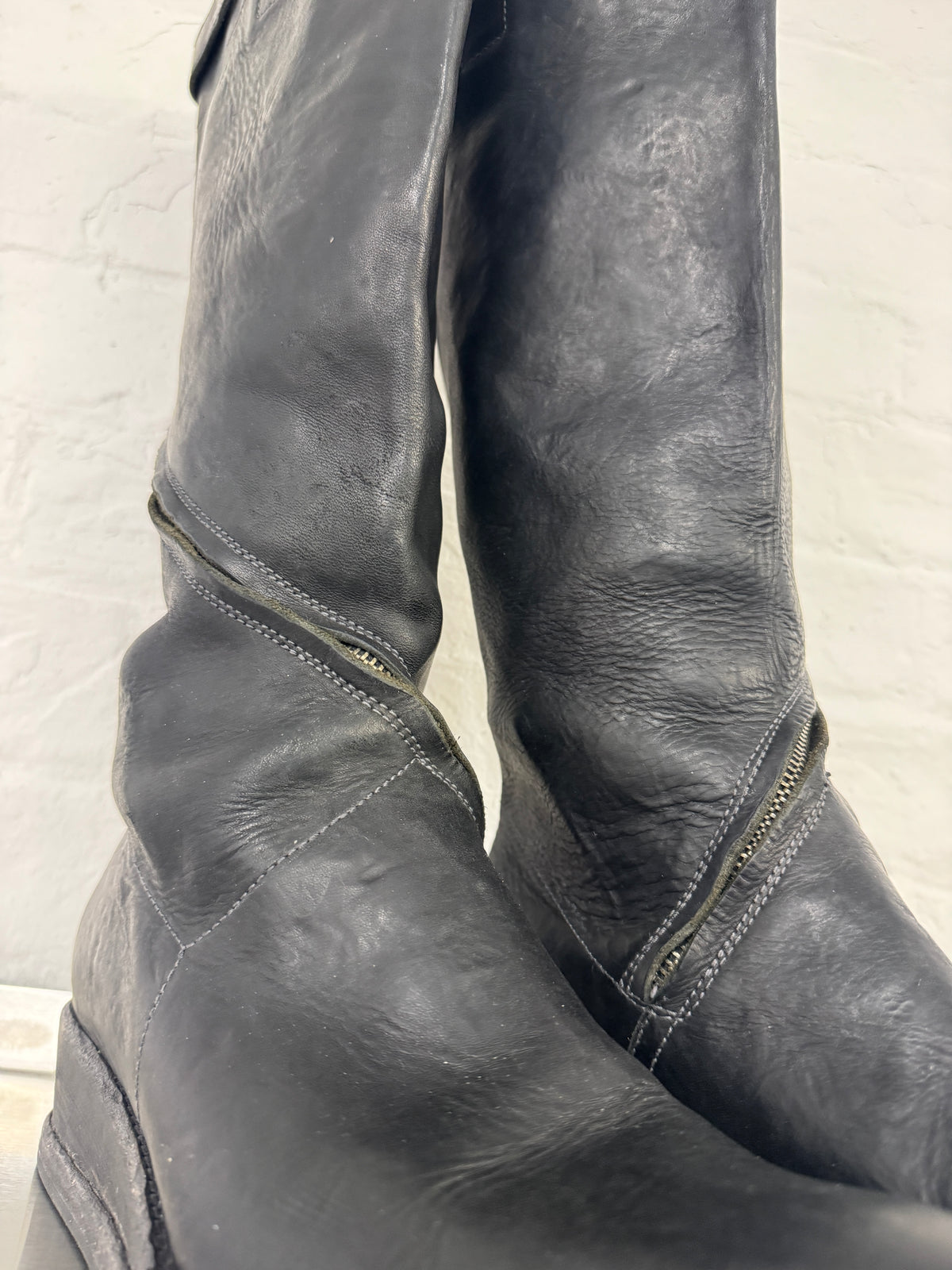 Nicolas Andreas Taralis AW10 Knee High Spiral Zip Riding Boots