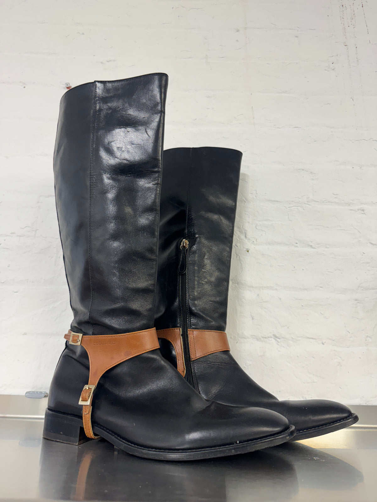 DSQUARED Harness Riding Boots