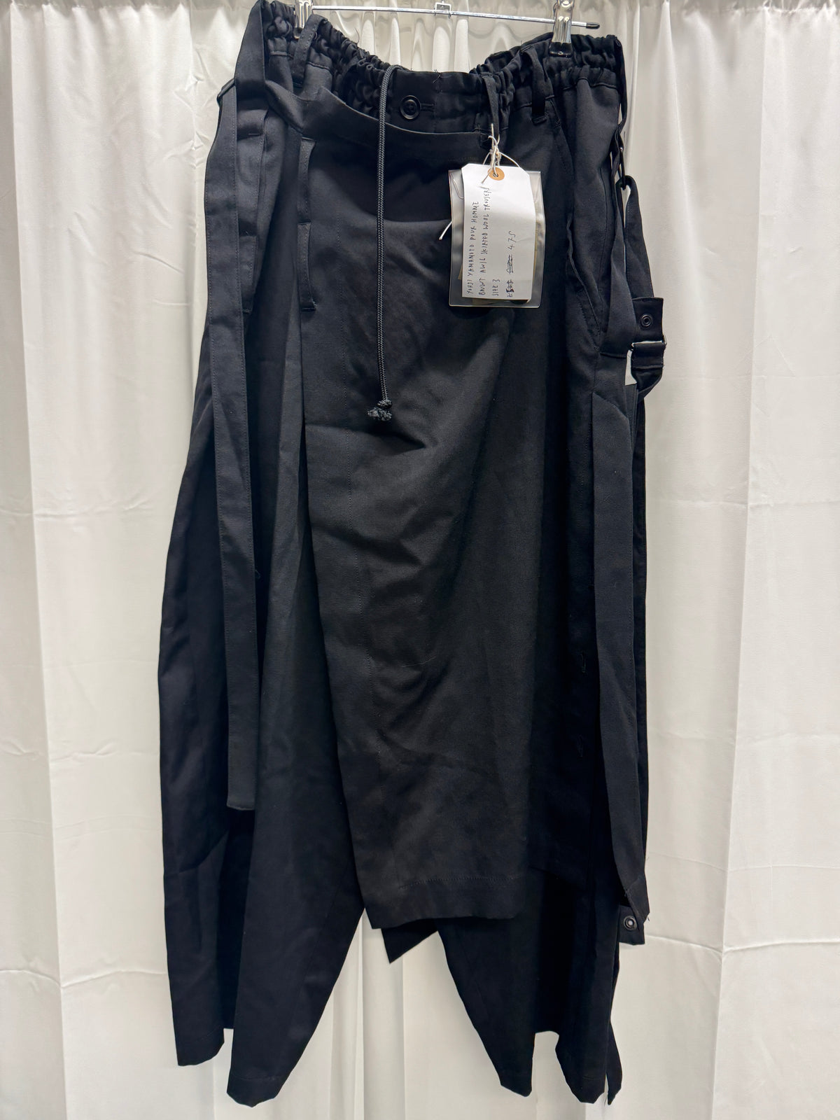 Yohji Yamamoto Pour Homme Wool Gabardine Removeable Layer Bondage Wide Trouser