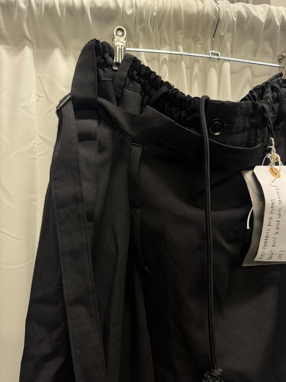 Yohji Yamamoto Pour Homme Wool Gabardine Removeable Layer Bondage Wide Trouser