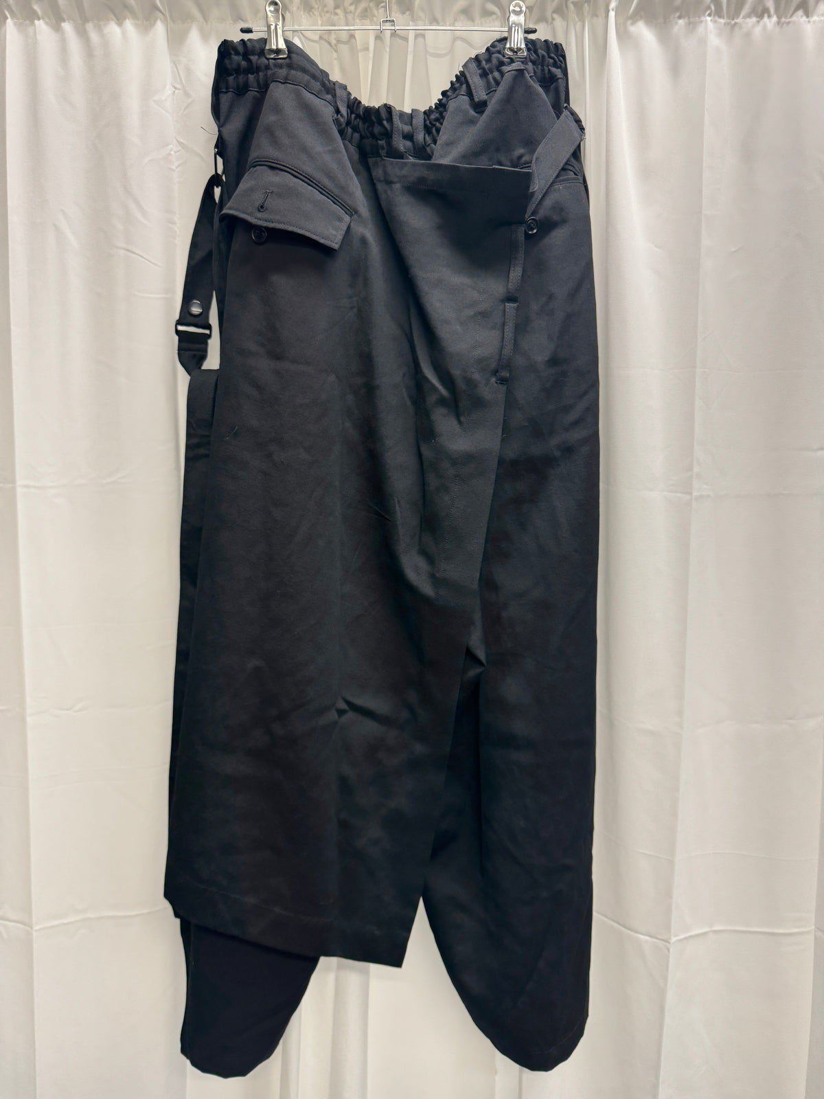 Yohji Yamamoto Pour Homme Wool Gabardine Removeable Layer Bondage Wide Trouser