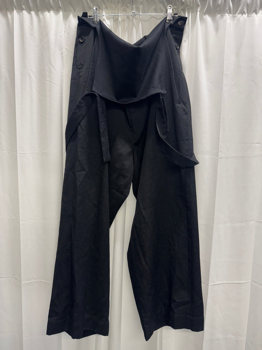 Yohji Yamamoto Pour Homme Wool Gabardine Suspender Trouser / Dungaree