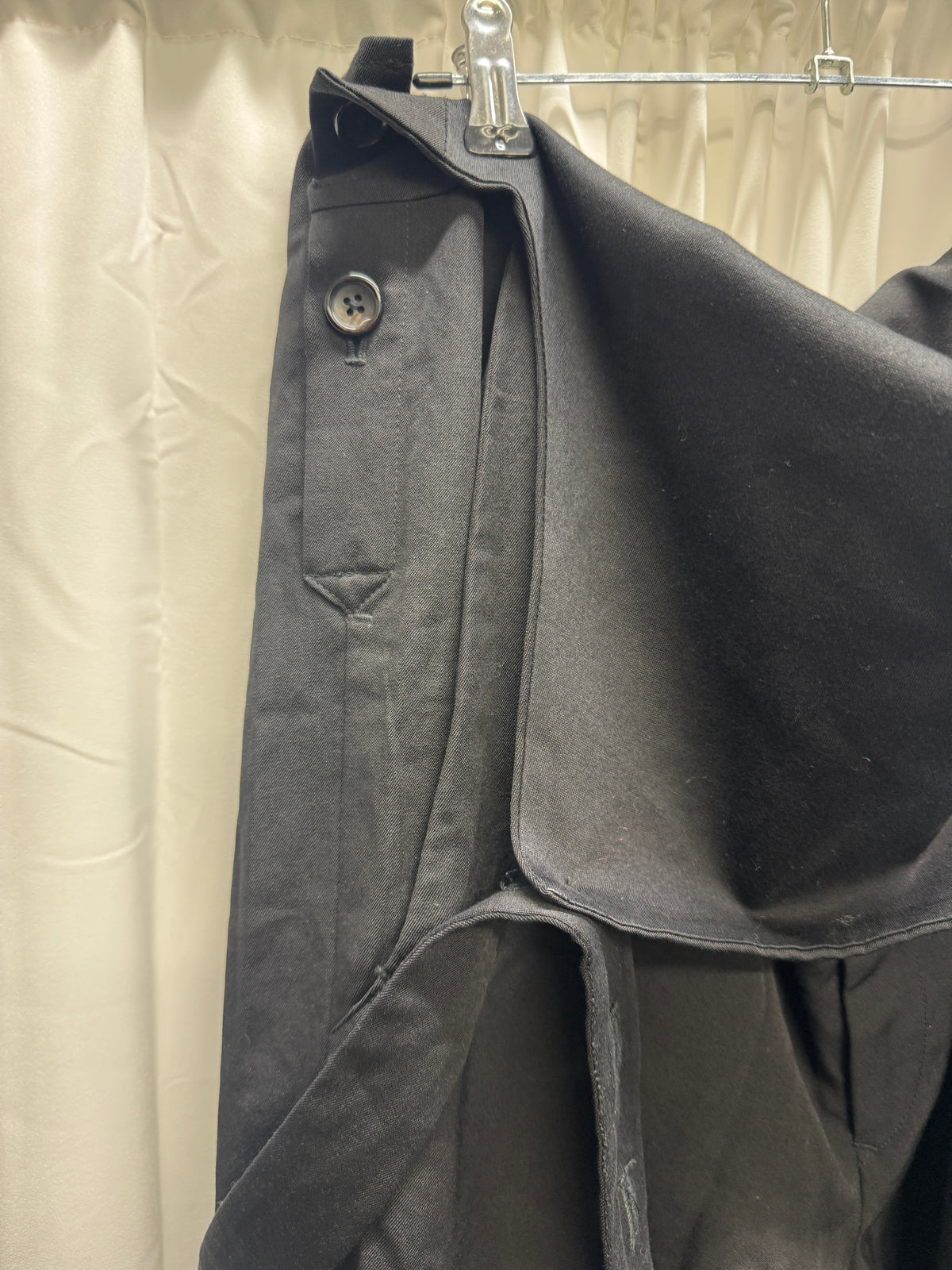 Yohji Yamamoto Pour Homme Wool Gabardine Suspender Trouser / Dungaree
