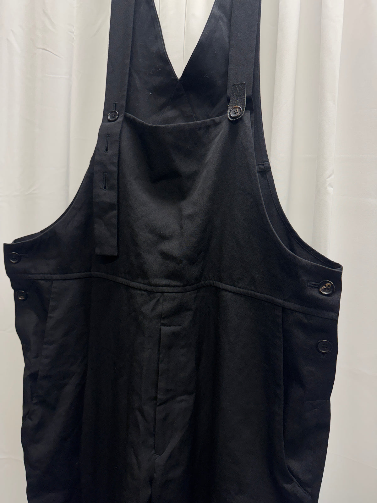 Yohji Yamamoto Pour Homme Wool Gabardine Suspender Trouser / Dungaree