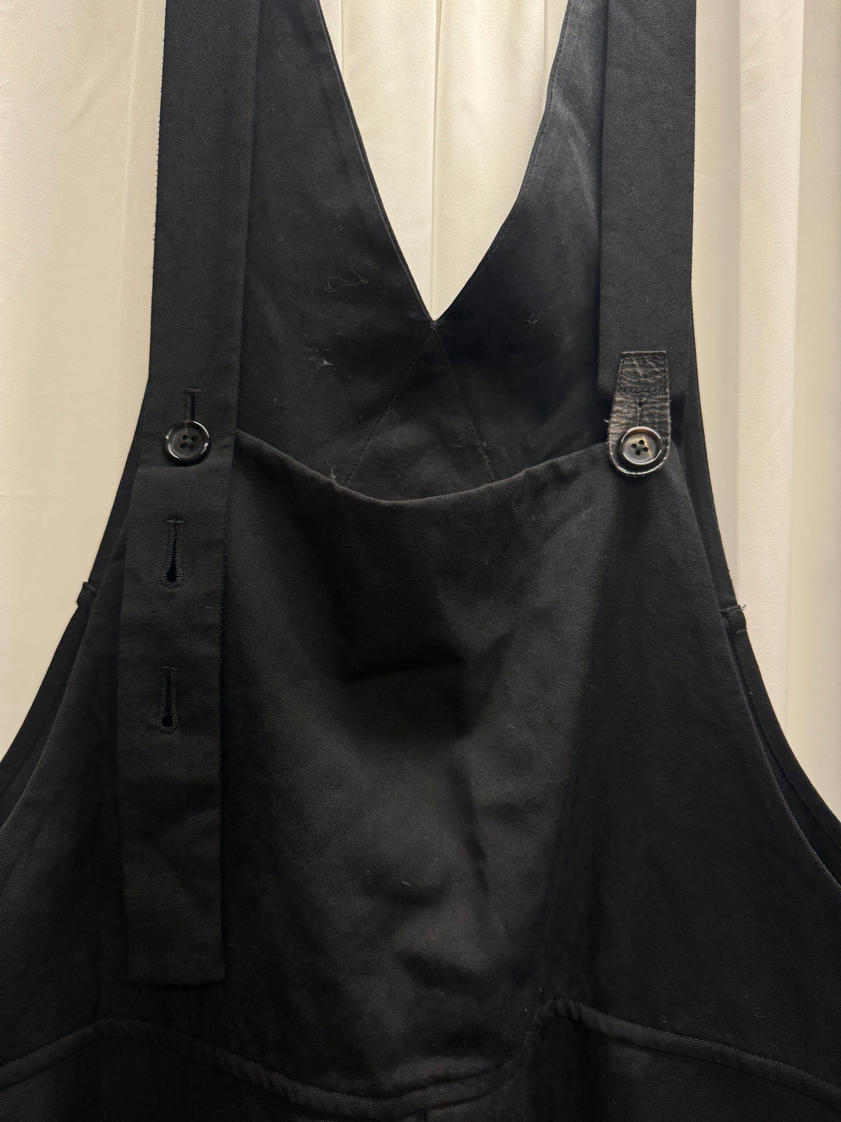 Yohji Yamamoto Pour Homme Wool Gabardine Suspender Trouser / Dungaree