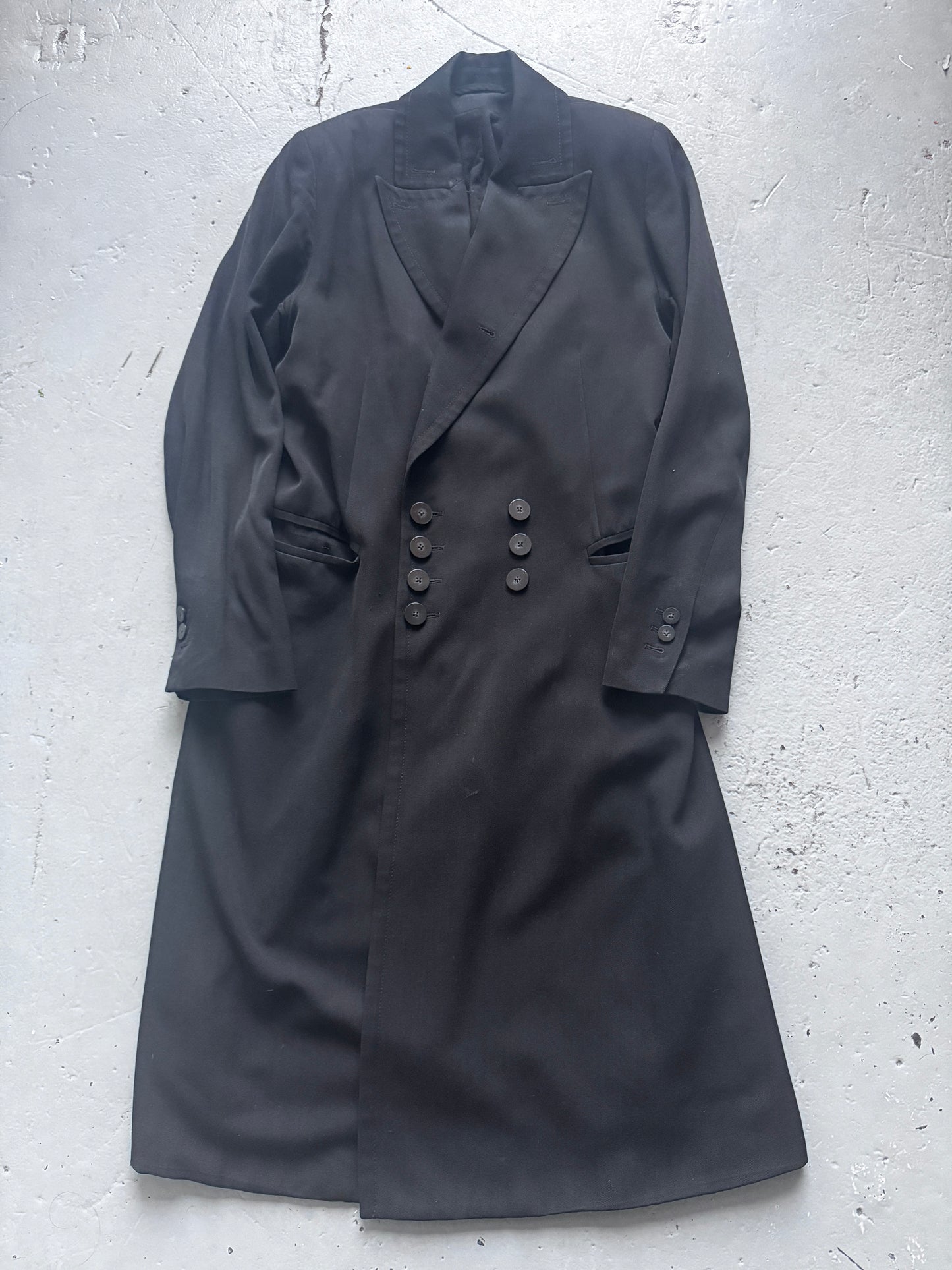 ann demeulemeester double breasted dagger dinner coat