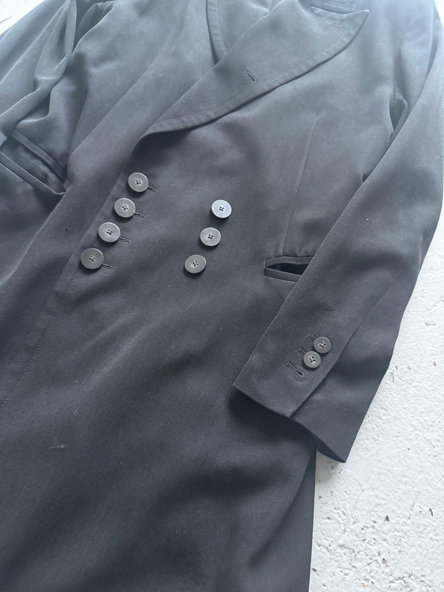 ann demeulemeester double breasted dagger dinner coat