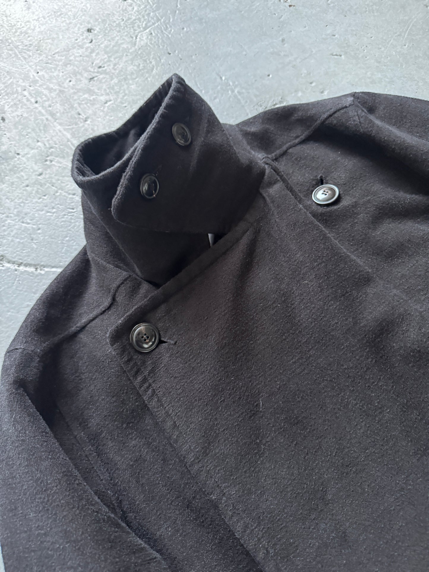 rick owens aw09 crust leather trim coat M