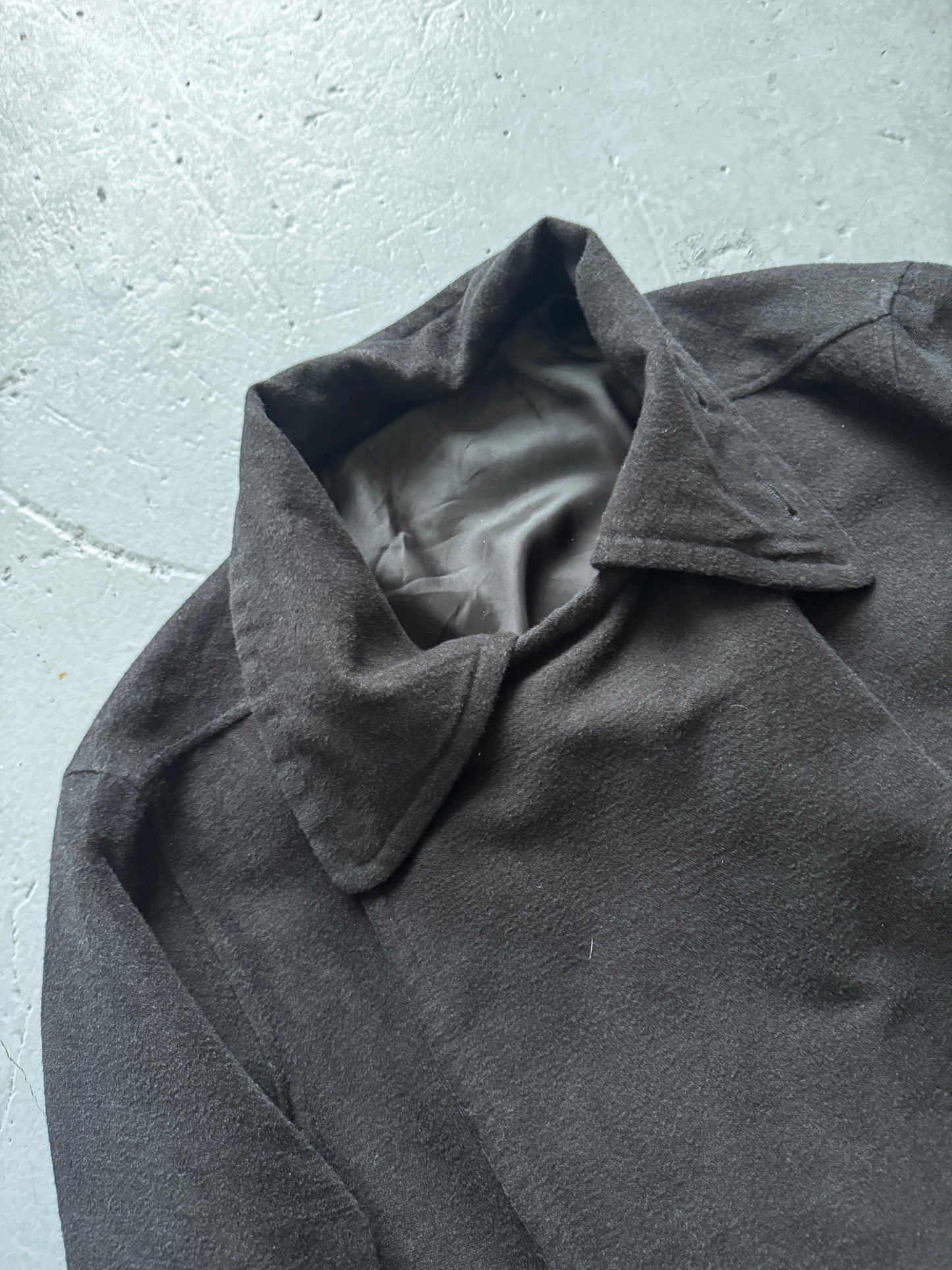rick owens aw09 crust leather trim coat M