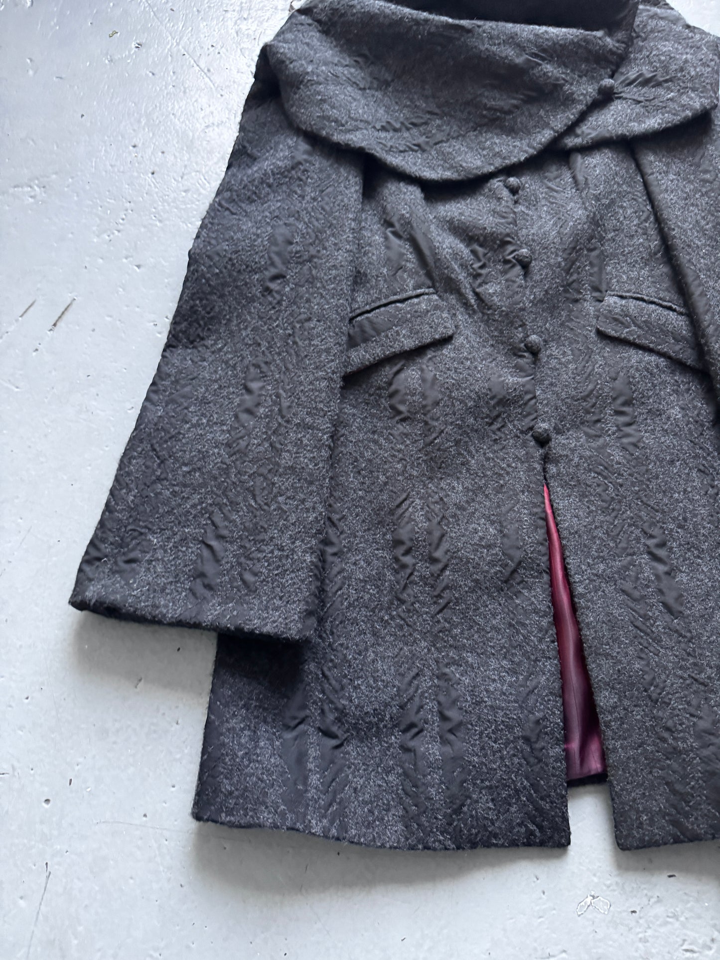 kei kagami wrap neck drape coat