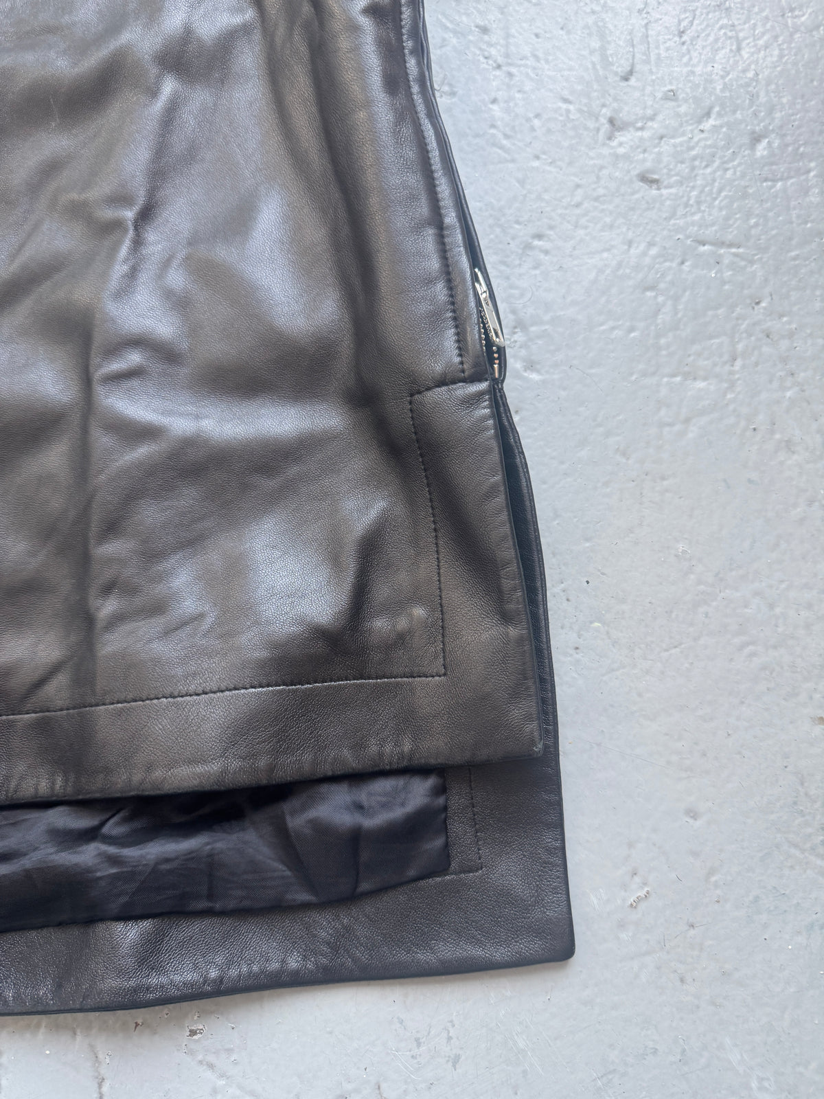 Givenchy Tisci Full Leather Zipped Star Collar Top