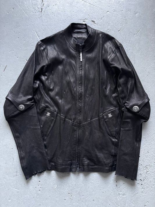 isaac sellam prosthetic elbow spined leather jacket L