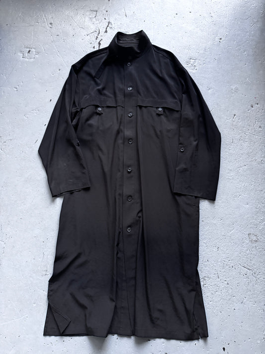 yohji yamamoto silk priest coat L