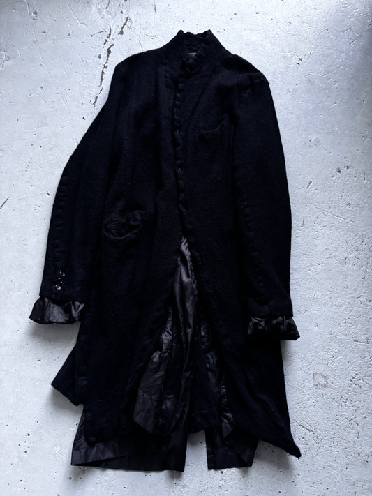 comme des garcons homme plus inside out boiled wool coat M