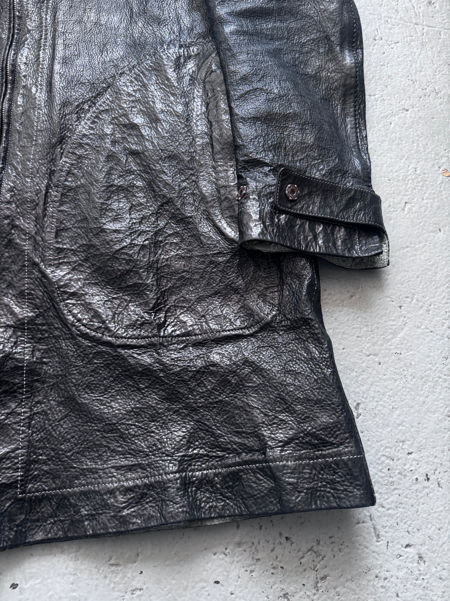 carol christian poell bipolar reversible bison leather coat M