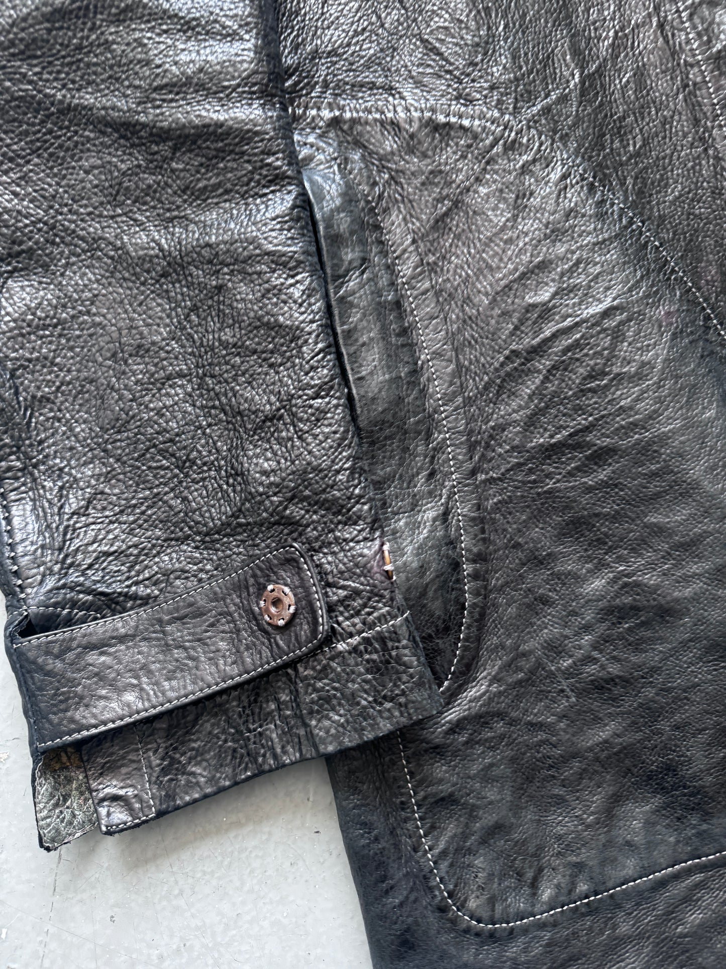 carol christian poell bipolar reversible bison leather coat M