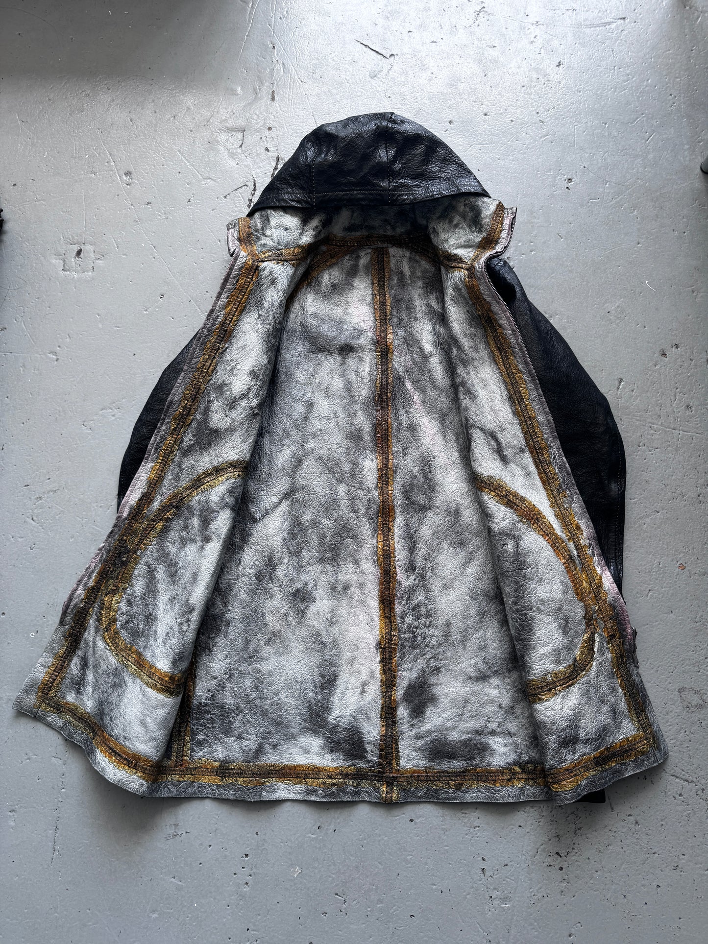carol christian poell bipolar reversible bison leather coat M