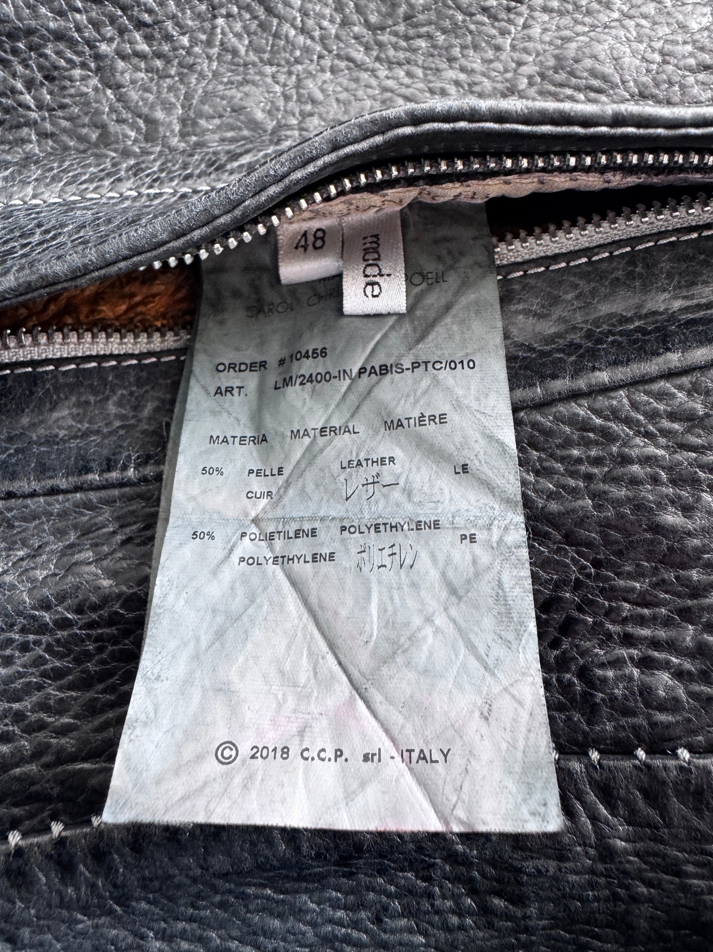 carol christian poell bipolar reversible bison leather coat M