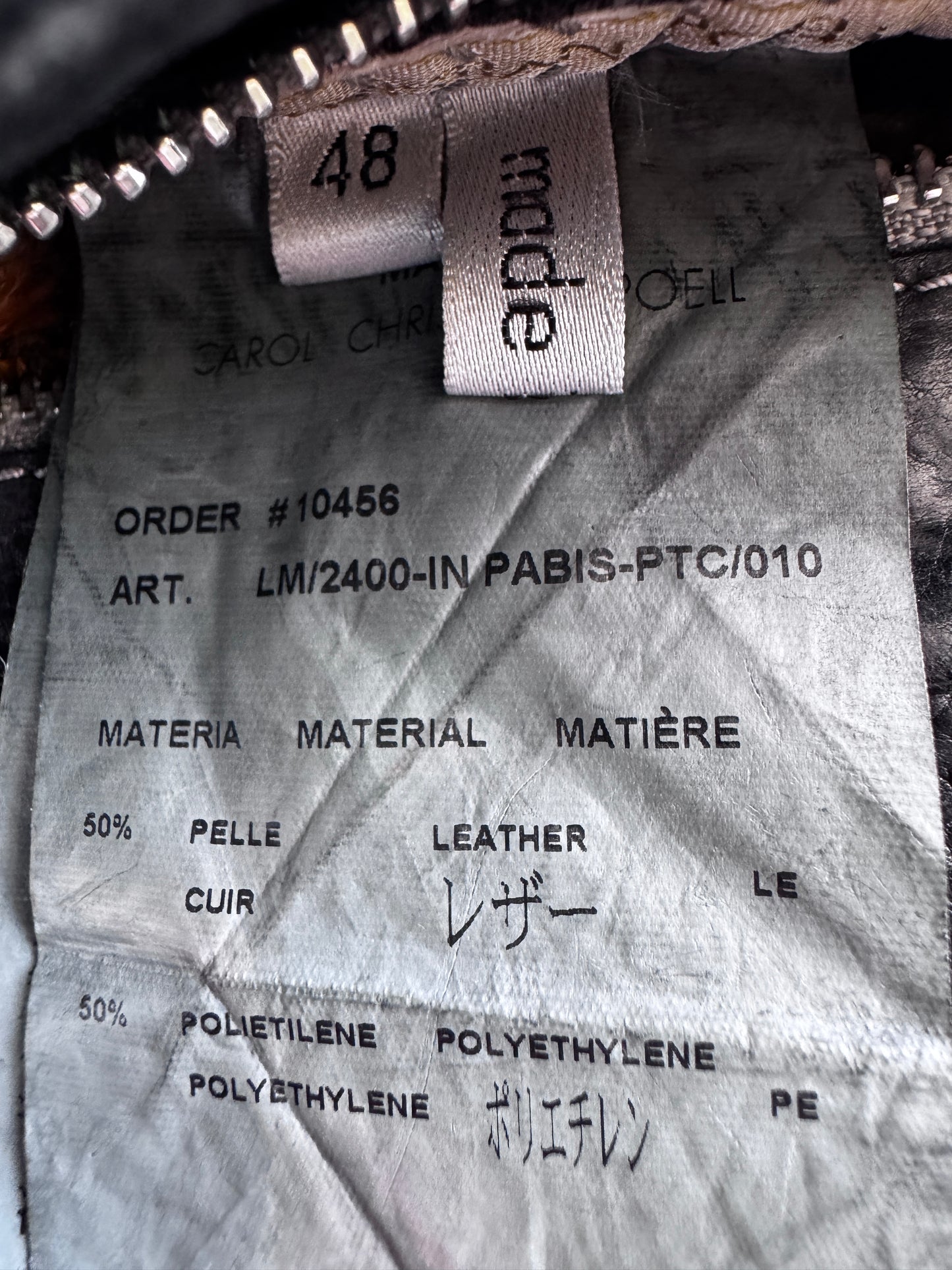 carol christian poell bipolar reversible bison leather coat M