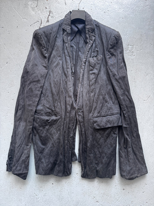 helmut lang metal blended single button blazer M
