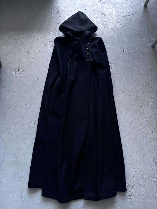 1900s velvet trim long cape OS