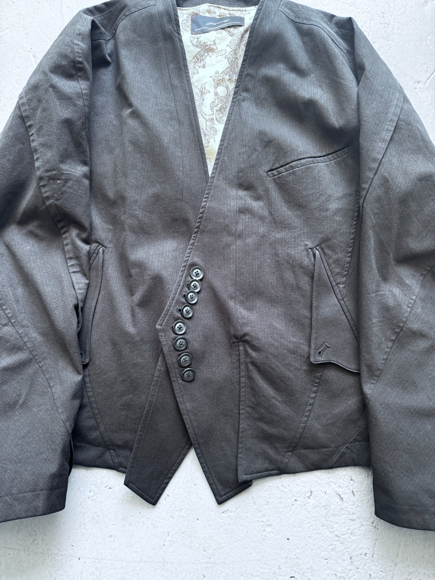 professor e irregular pattern cocoon blazer M