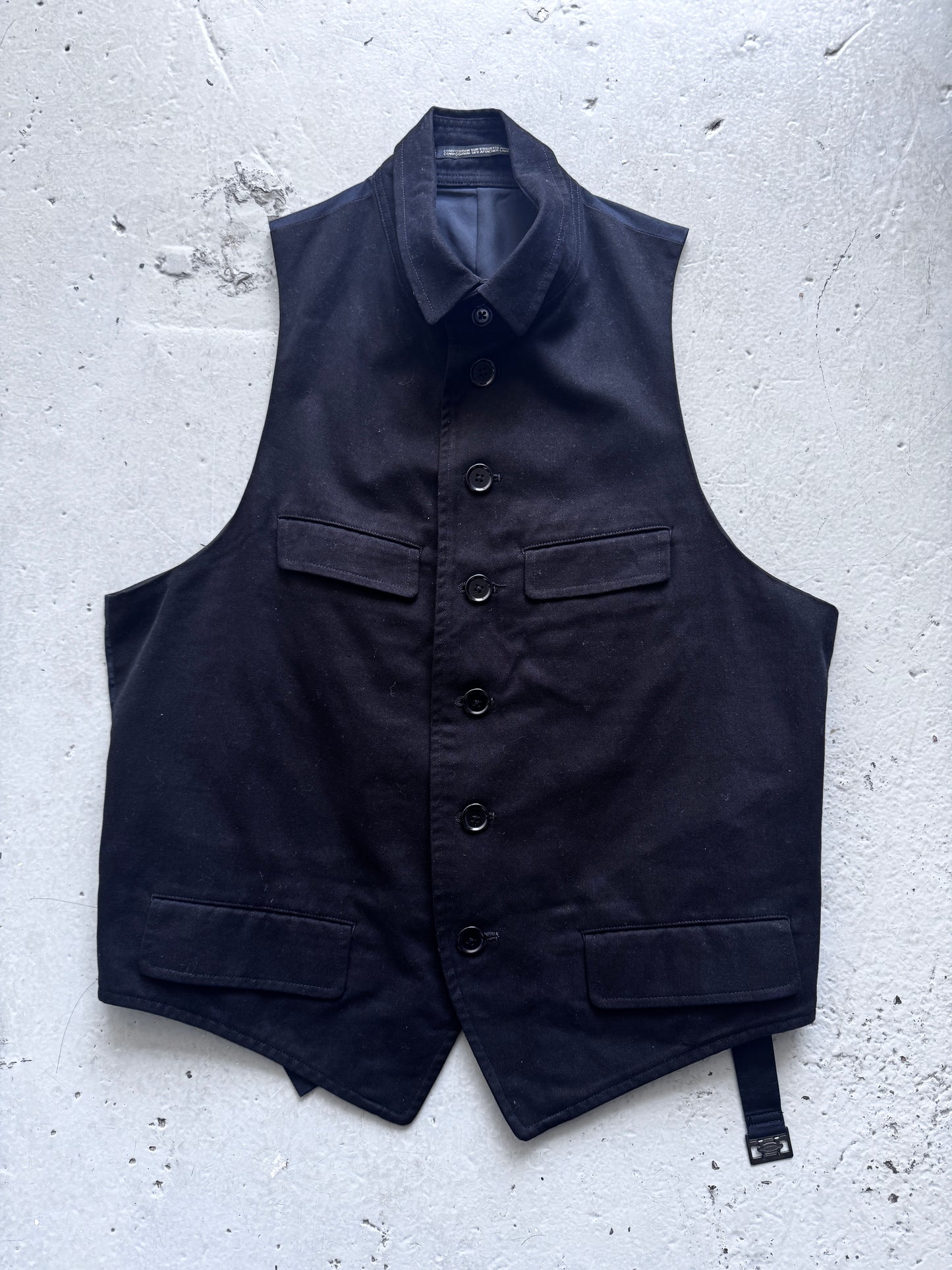 yohji yamamoto pour homme collared moleskin waistcoat M