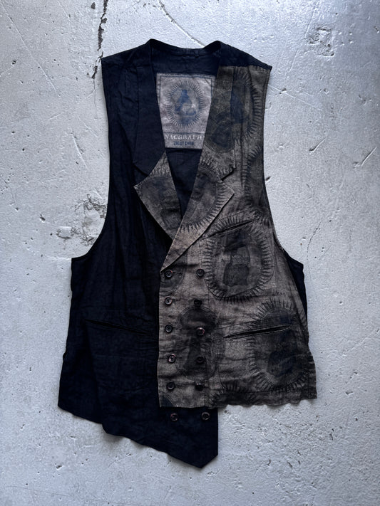 ziggy chen linen asymmetric waistcoat M