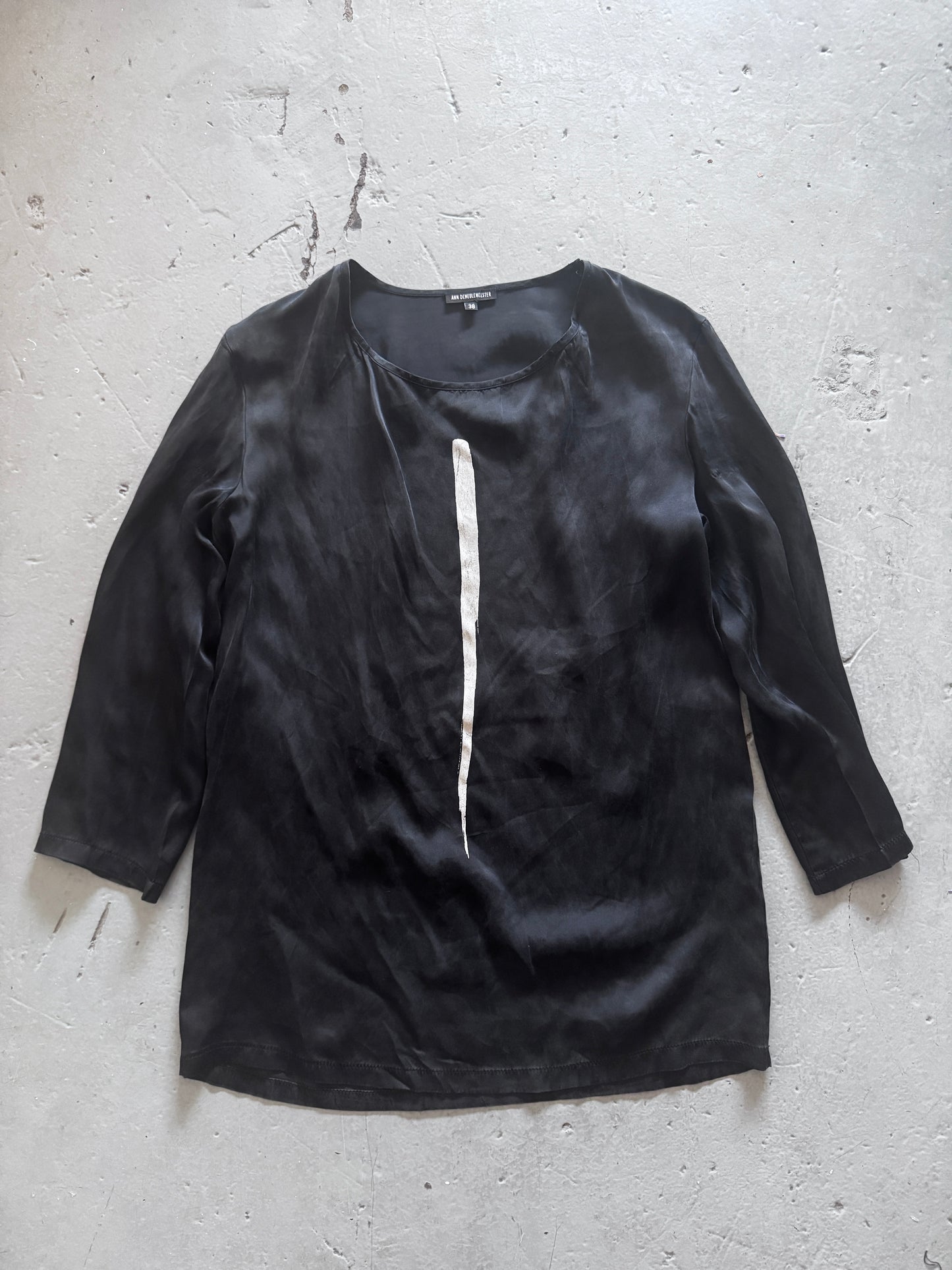ann demeulemeester silk nail top