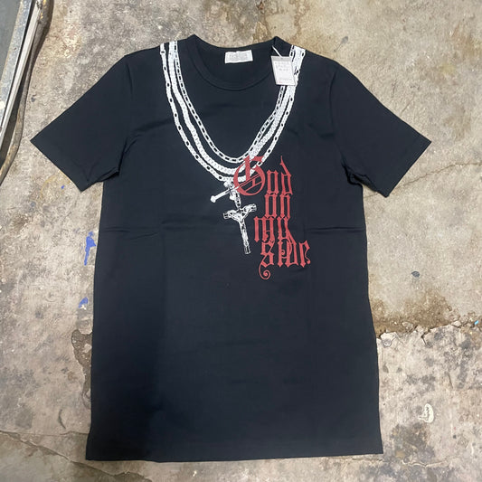 Patrick Cox Wannabe 'GOD ON MY SIDE' Chain Tee