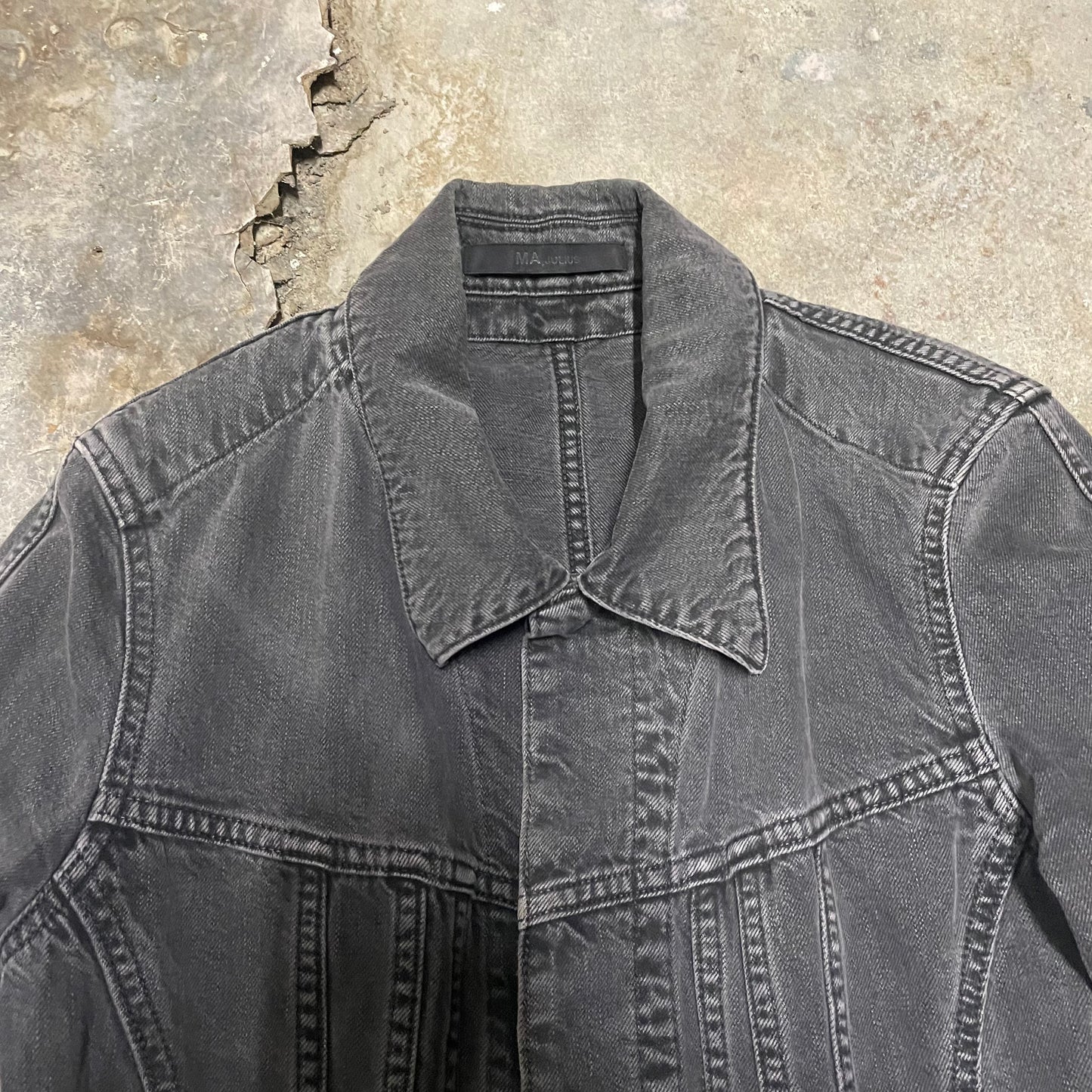 MA Julius AW11 Ribbed Denim jacket